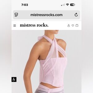 Mistress Rocks pink corset top